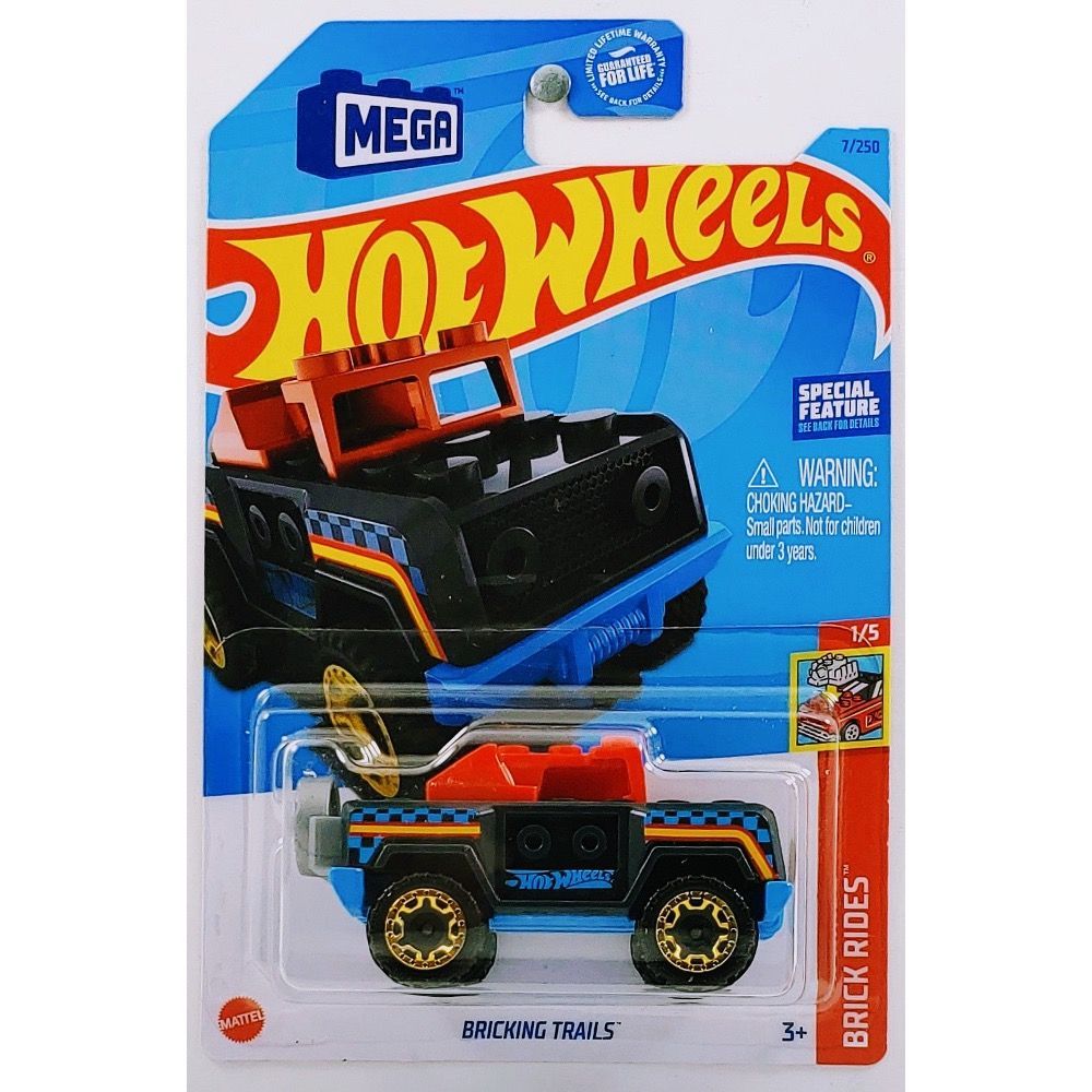 HKJ85 Машинка игрушка Hot Wheels металлическая коллекционная BRICKING  TRAILS черный - купить с доставкой по выгодным ценам в интернет-магазине  OZON (1104681784)