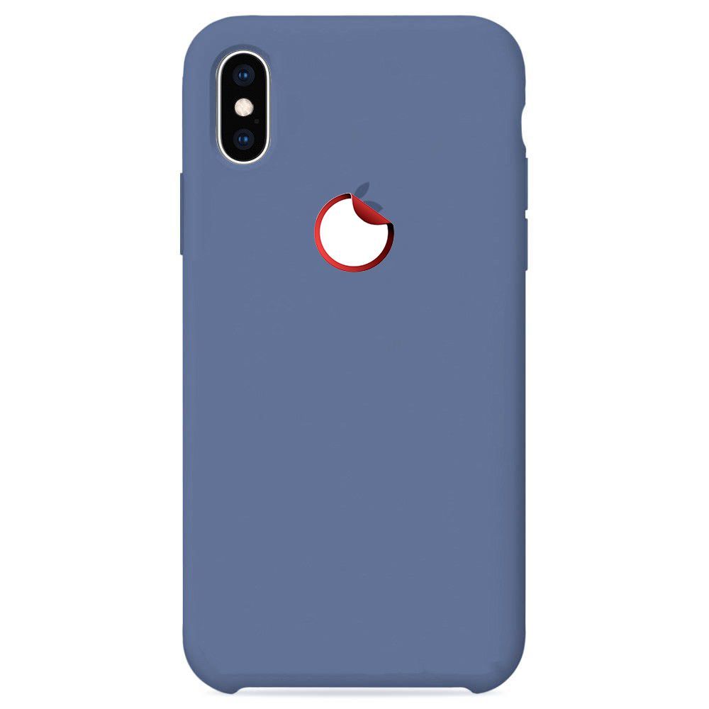 Силиконовый чехол для смартфона Silicone Case на iPhone X с логотипом /  Айфон X с логотипом, темный лед - купить с доставкой по выгодным ценам в  интернет-магазине OZON (1074943094)