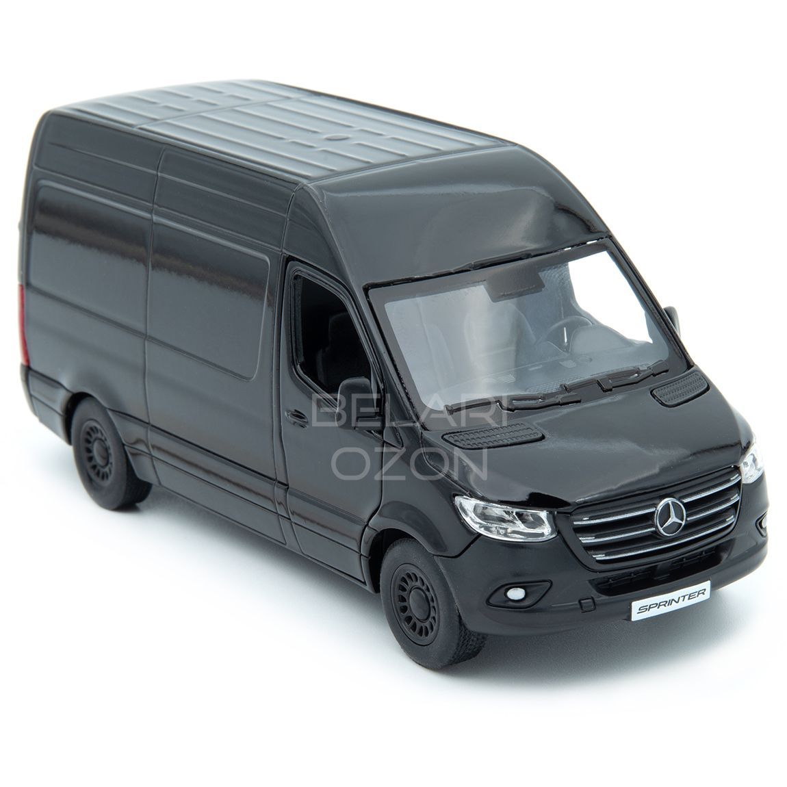 Машинка металлическая Kinsmart 1:48 Mercedes-Benz Sprinter (Мерседес  Спринтер) KT5426D инерционная, двери открываются / Черный - купить с  доставкой по выгодным ценам в интернет-магазине OZON (555494472)