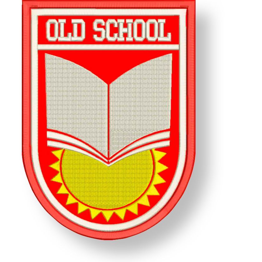 ШевронOLDSCHOOLналипучке,нашивканаодежду6,5*9см,цвет01.ПатчсвышивкойShevronpogon,Россия