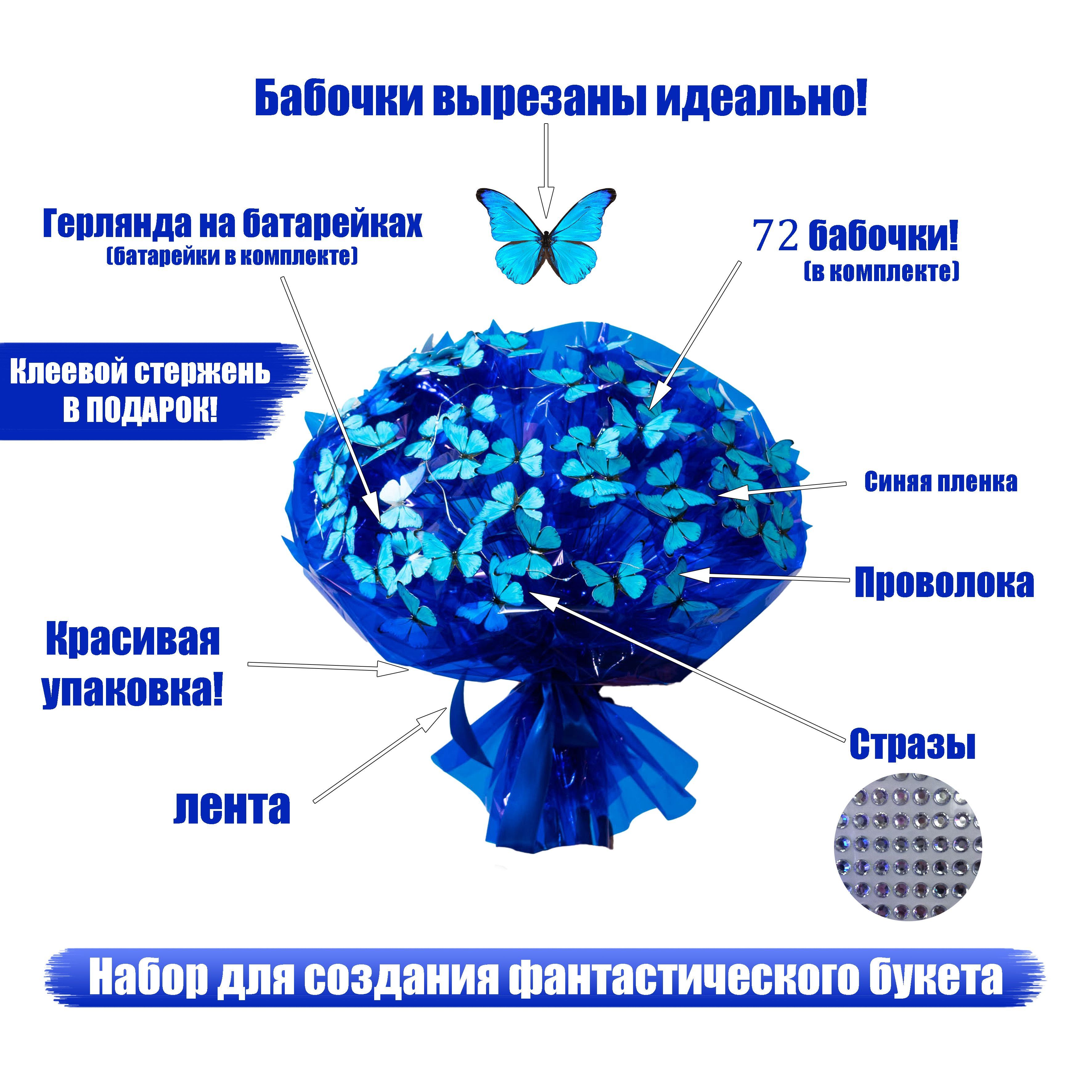 Букет из бабочек как собрать