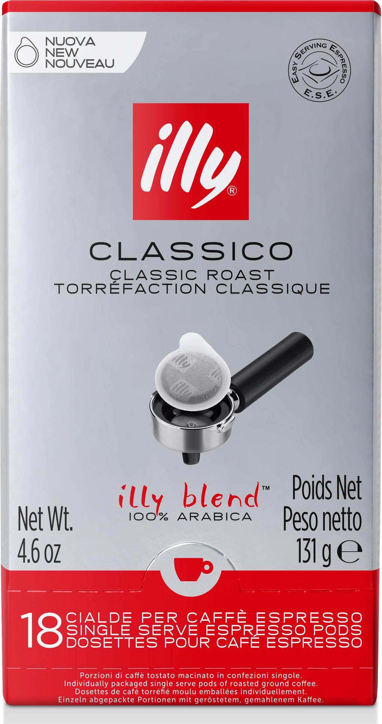 Кофе в чалдах illy Classico Espresso, 18 чалд (арабика 100%, Италия)