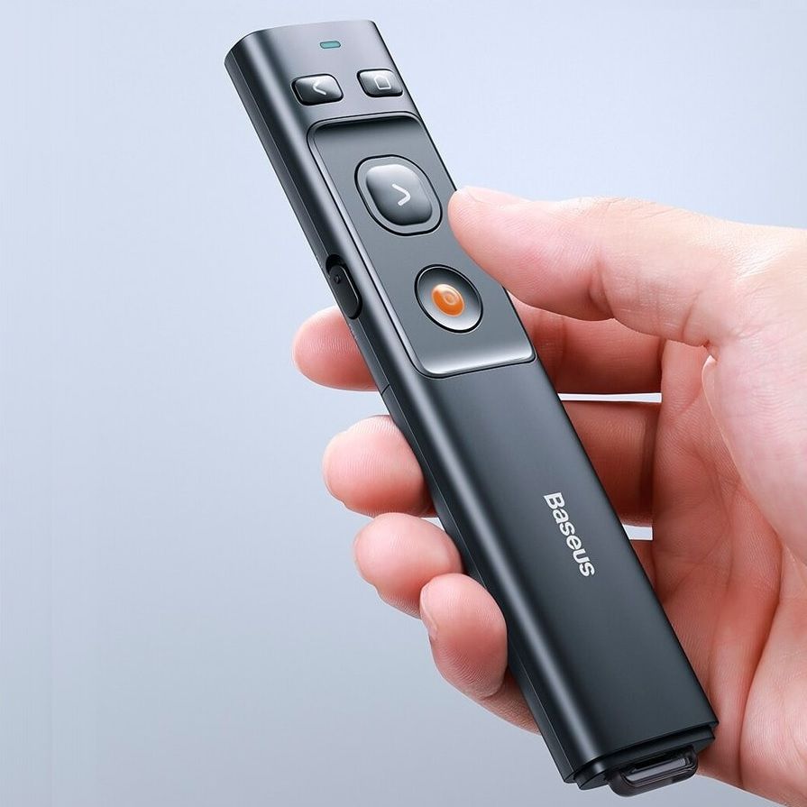 Презентер беспроводной Baseus Orange Dot wireless Presenter ACFYB (пульт ДУ для презентаций с Bluetooth универсальный, лазерная указка, кликер)