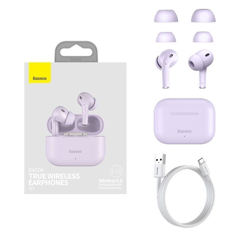 Baseus ENCOK W3 True Wireless Earphones NGTW020405 purple