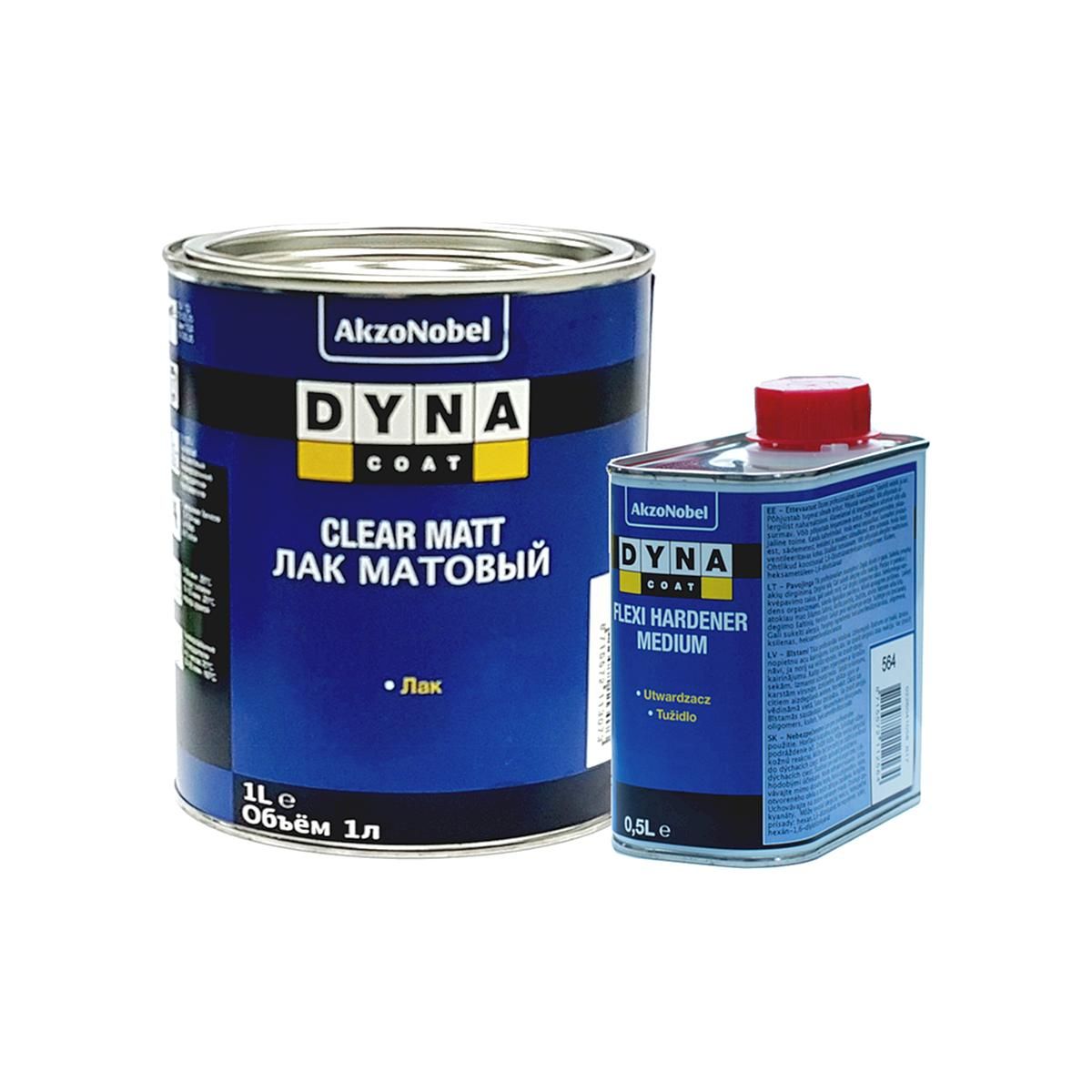 Лак матовый Dynacoat Clear Matt 1 л. с отвердителем Flexi Medium 0,5 л.