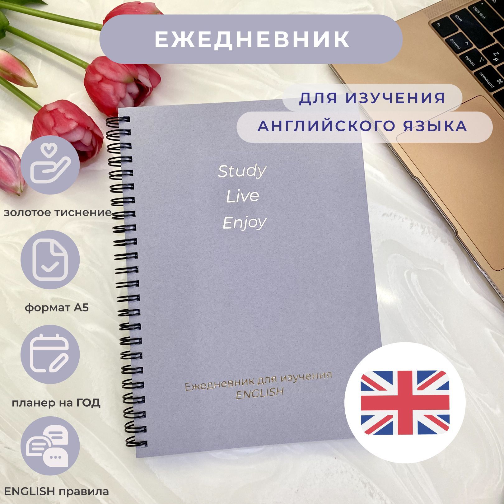 Ежедневник для изучения английского языка - купить с доставкой по выгодным  ценам в интернет-магазине OZON (1194594686)