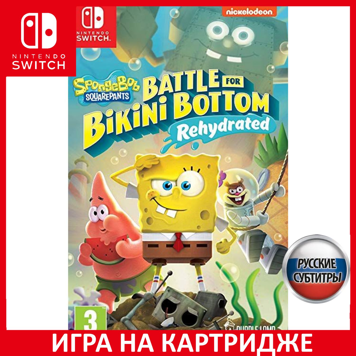 Игра SpongeBob SquarePants Battle F (Nintendo Switch, Русские субтитры)  купить по низкой цене с доставкой в интернет-магазине OZON (308043719)