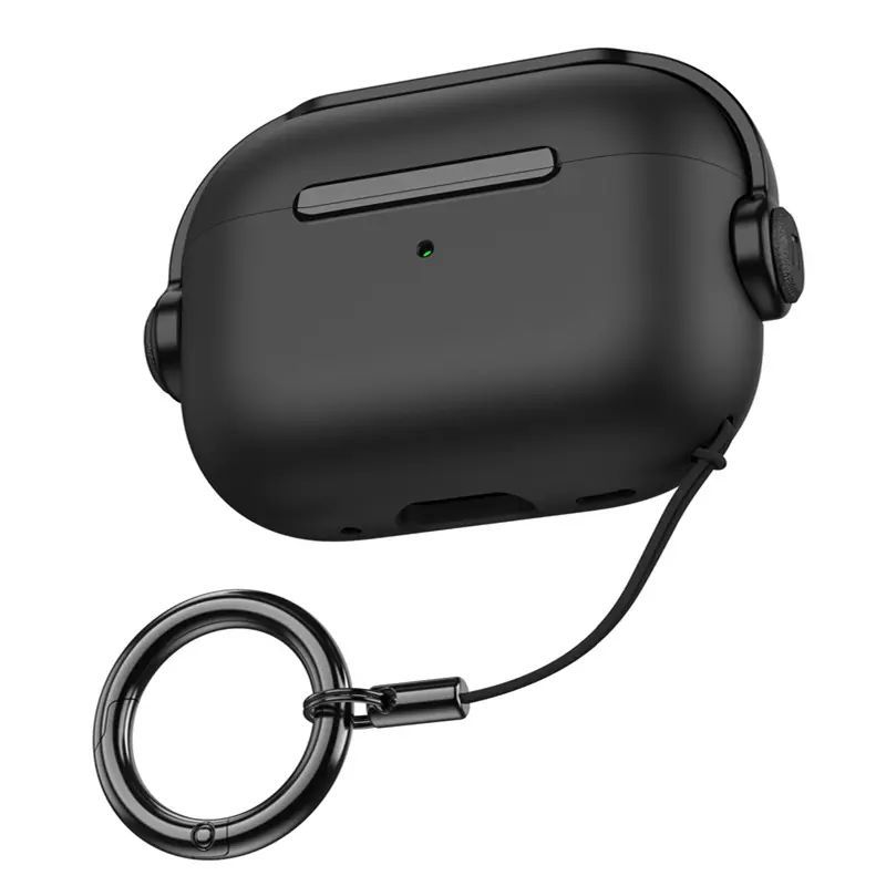 Чехол для AirPods Pro 2 / Новый дизайн, силиконовый чехол для Аирподс Про 2, Цвет: Черный купить на OZON по низкой цене (1234294393)