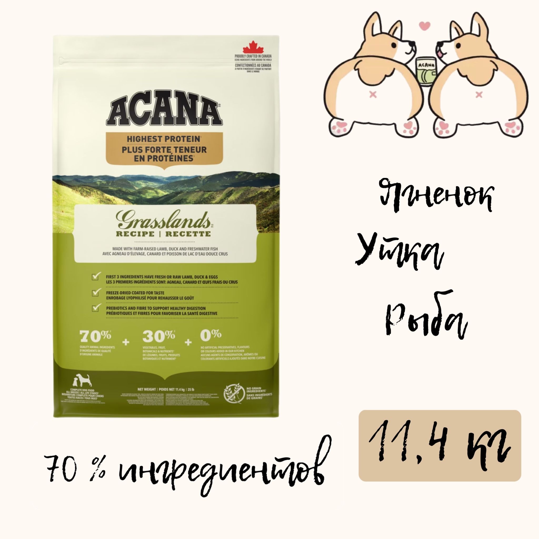 Acana grasslands outlet 11.4 kg