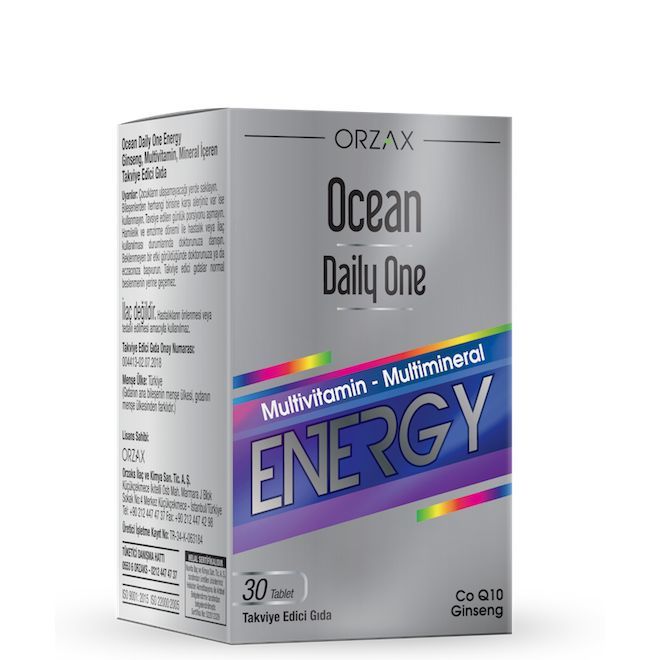 Турецкий комплекс витаминов. Ocean Daily one Energy (30 Tablet). Orzax Ocean Daily one Energy. Турецкие витамины Ocean Orzax. Мультивитамины океан Daily one Energy.