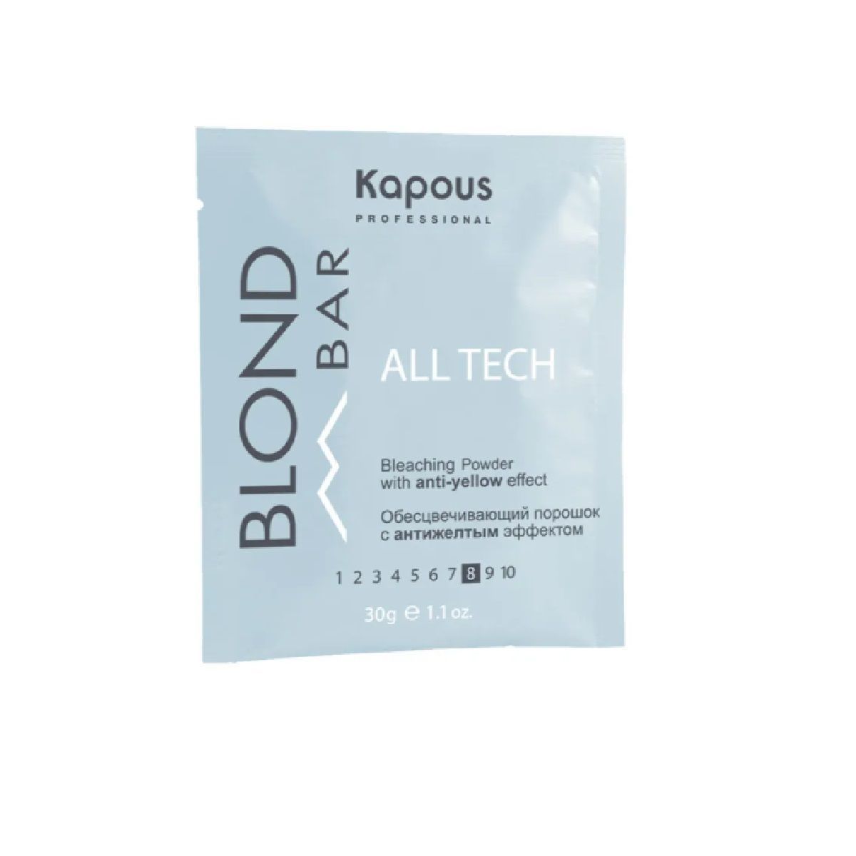 Kapous Professional Blond Bar Порошок для волос All tech, обесцвечивающая, с антижелтым эффектом, 30гр