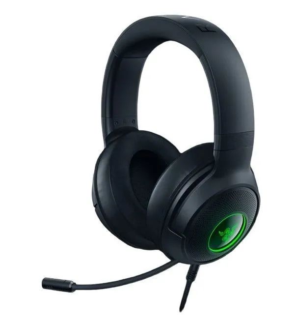 RazerНаушникипроводныесмикрофономKrakenV3X,USB,черный