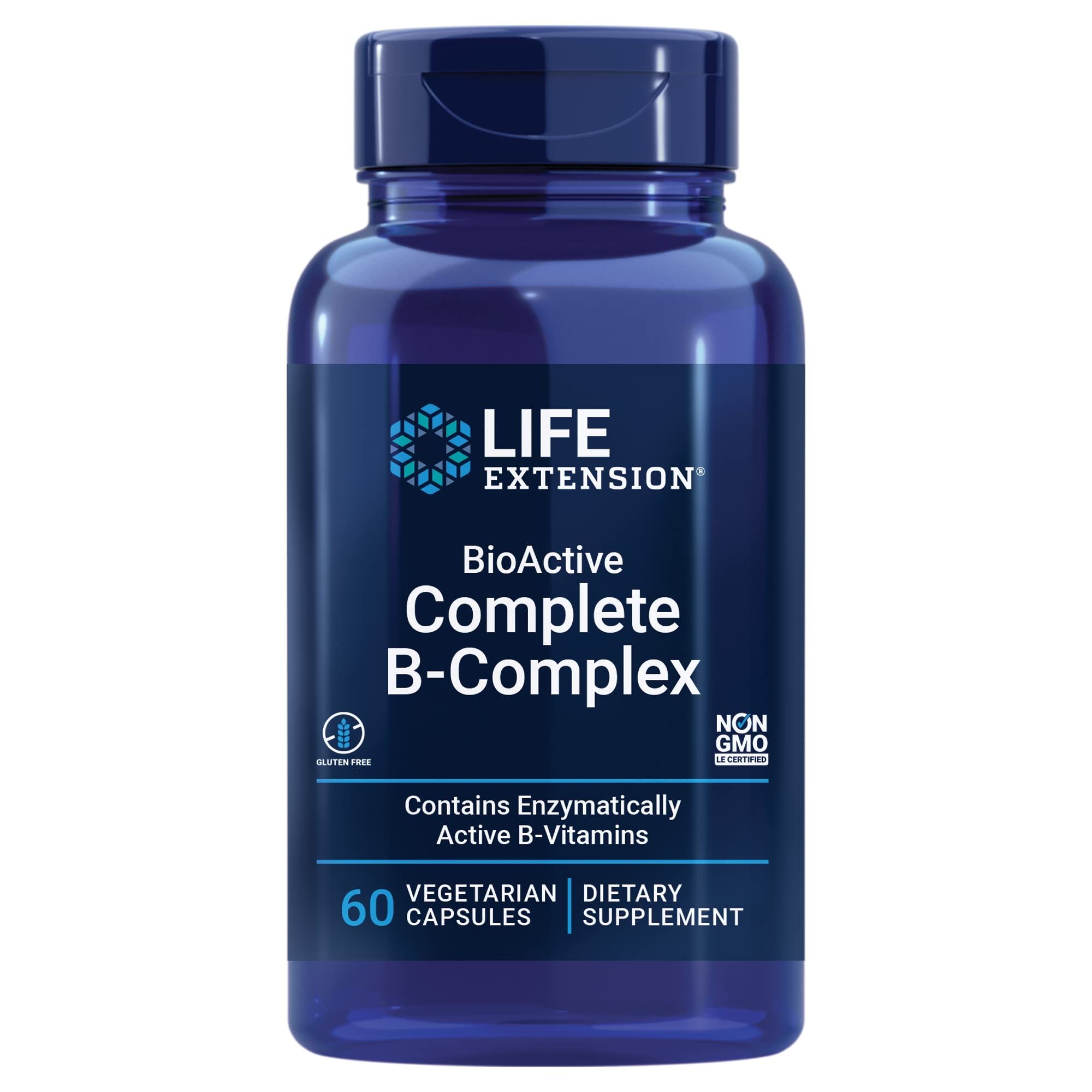 Bioactive complete b complex инструкция. B комплекс life extension. life extension b complex. complete b-complex 60 капсул.