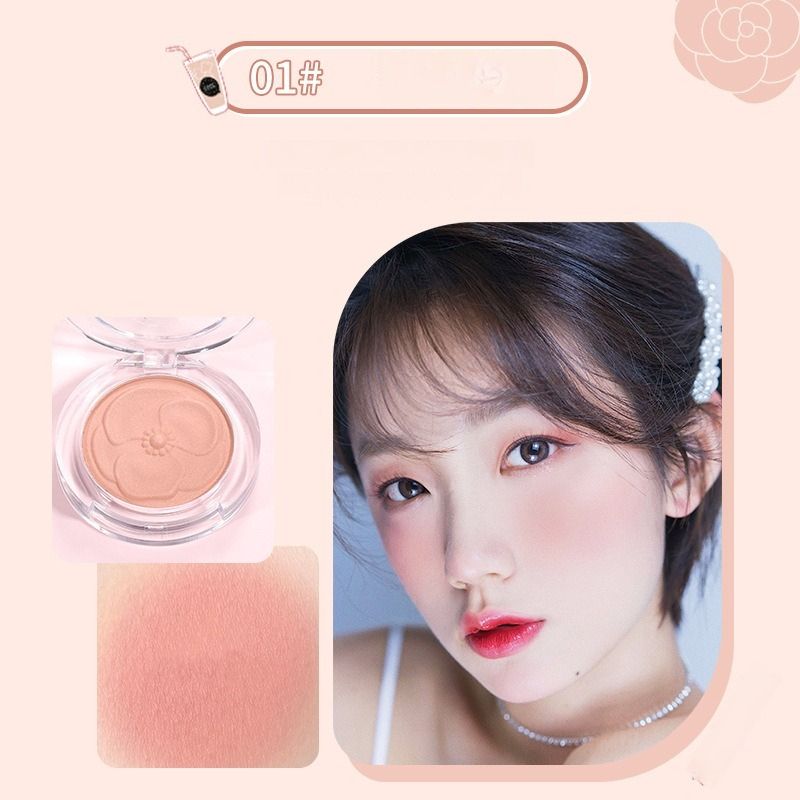 HOJO Румяна для лица,компактные Solo Compact Blush розовые матовые,тон 01