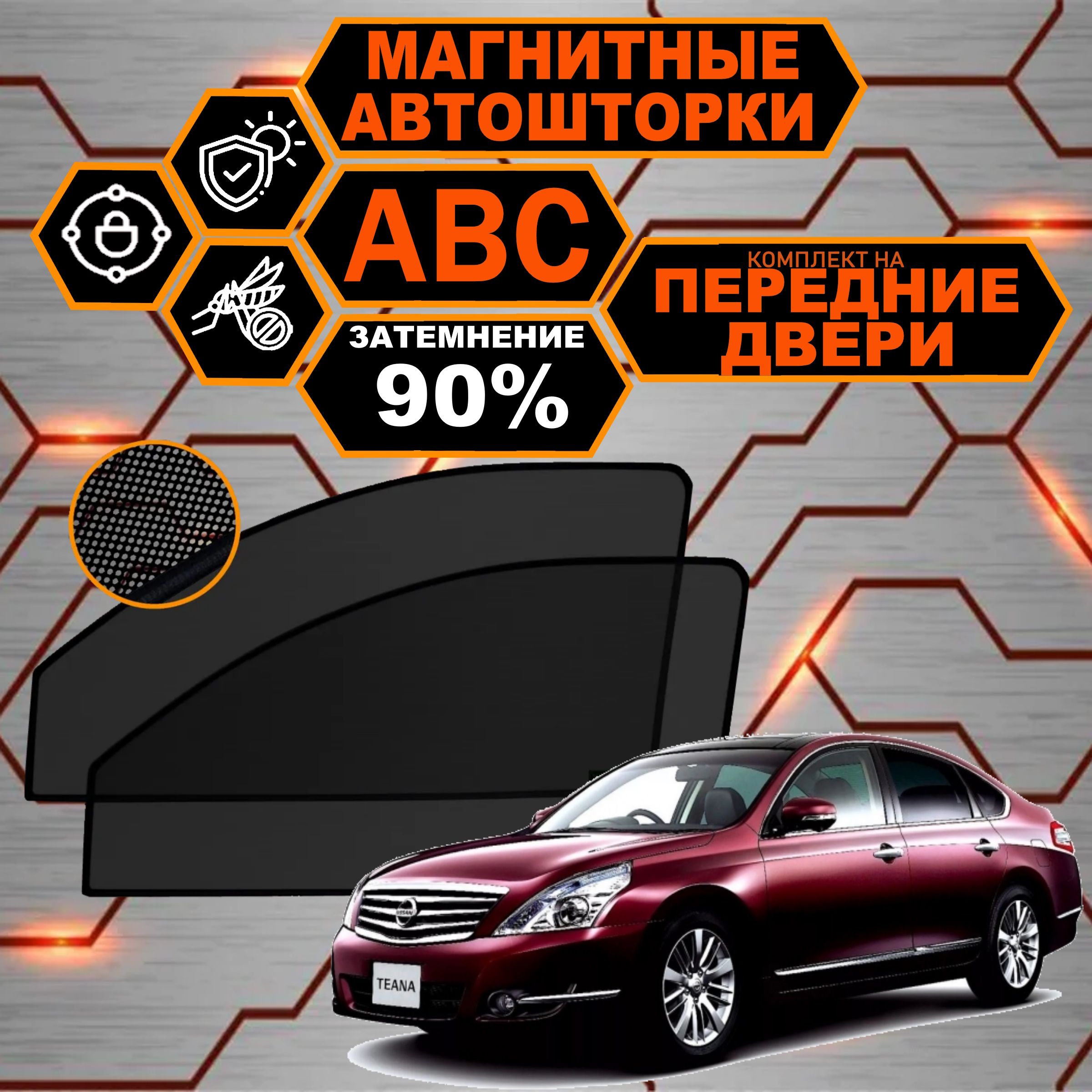 Шторка солнцезащитная ABC AERO ТОЛЬКО PREMIUM КАЧЕСТВО Nissan Teana (60х -  купить по доступным ценам в интернет-магазине OZON (1077598975)