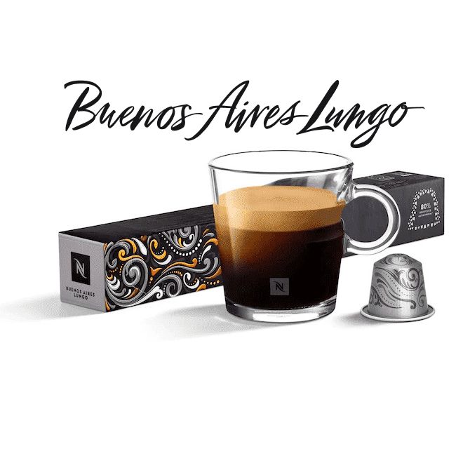 Кофе Nespresso Buenos Aires Lungo в капсулах, 10 шт., для кофемашин Original