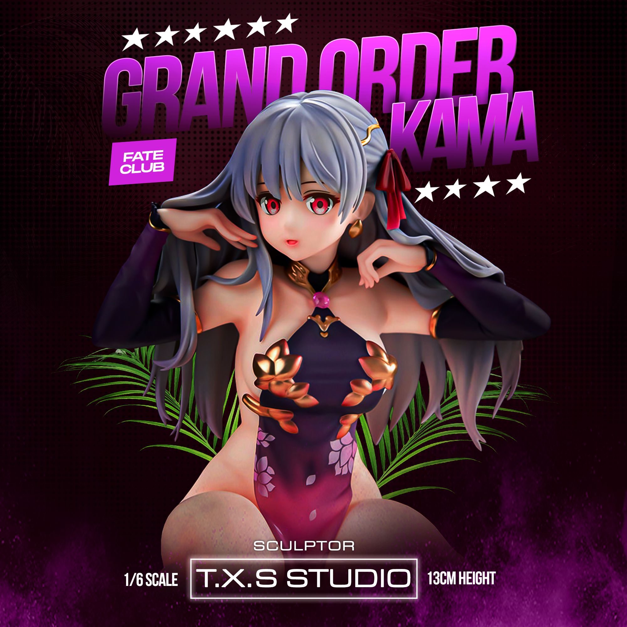 Фигурка аниме Fate Grand Order Kama T.X.S Studio 13 см - купить с доставкой  по выгодным ценам в интернет-магазине OZON (1315618474)