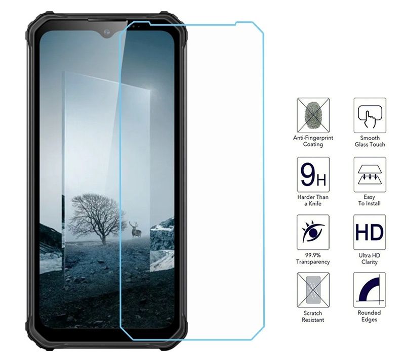 ЗакаленноестеклоMyPadsдляOukitelWP22(наплоскуюповерхностьэкрана,незакрываеткраяэкранана2-3мм),солеофобнымпокрытием