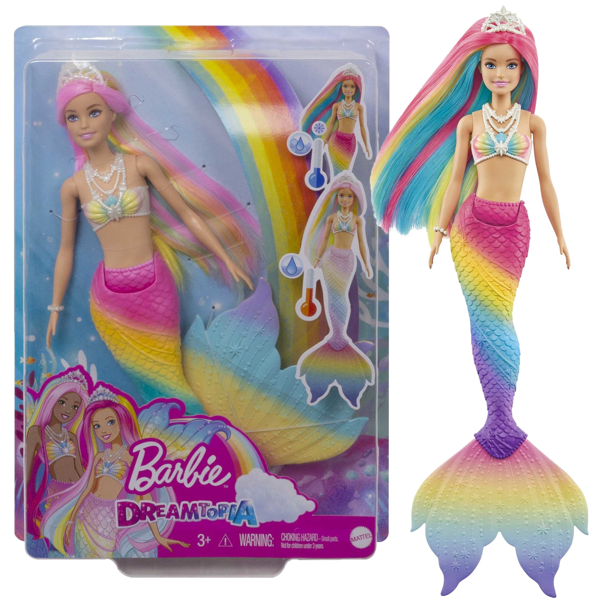 Кукла Mattel Barbie Дримтопия Русалка, меняющая цвет в воде, GTF89