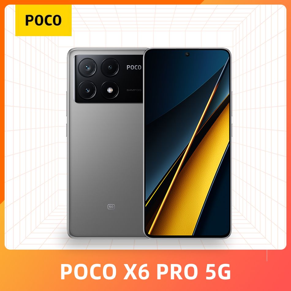 PocoСмартфонPOCOX6Pro5GNFCГлобальнаяверсияподдерживаетрусскийязык12/512ГБ,серый