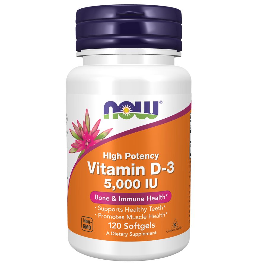 Витамин Д3 NOW Vitamin D3 5000 IU 120 капсул