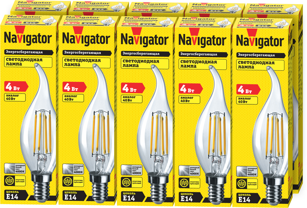 Лампочка Navigator NLL-F-FC35-4-230-4K-E14, 4 Вт, Светодиодная #1