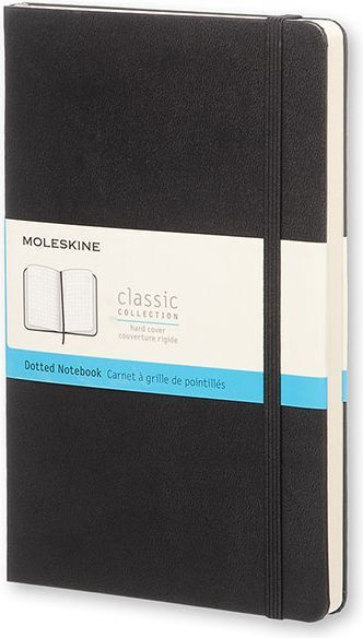 Записная книжка в точку Moleskine Classic Pocket, А6, сшитый, полиуретан, 96 л, черный  #1