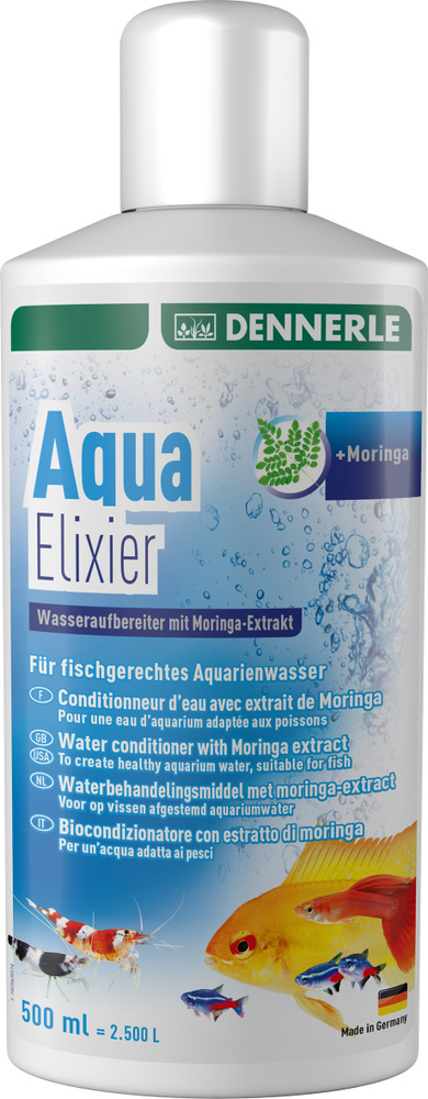 Dennerle Aqua Elixier, 500мл на 2500л, кондиционер для подготовки аквариумной воды  #1