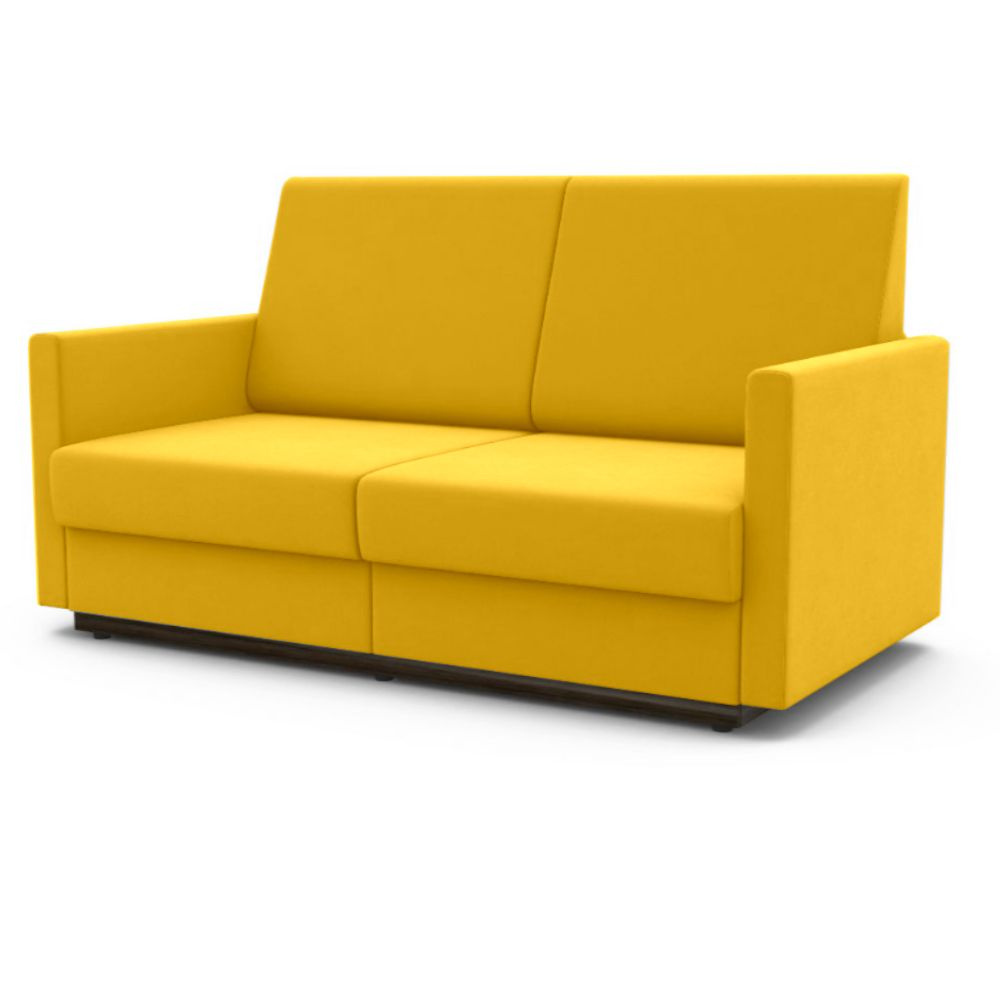 Диван-кровать Стандарт + ФОКУС- мебельная фабрика 140х80х87 см желтый текстурный  #1