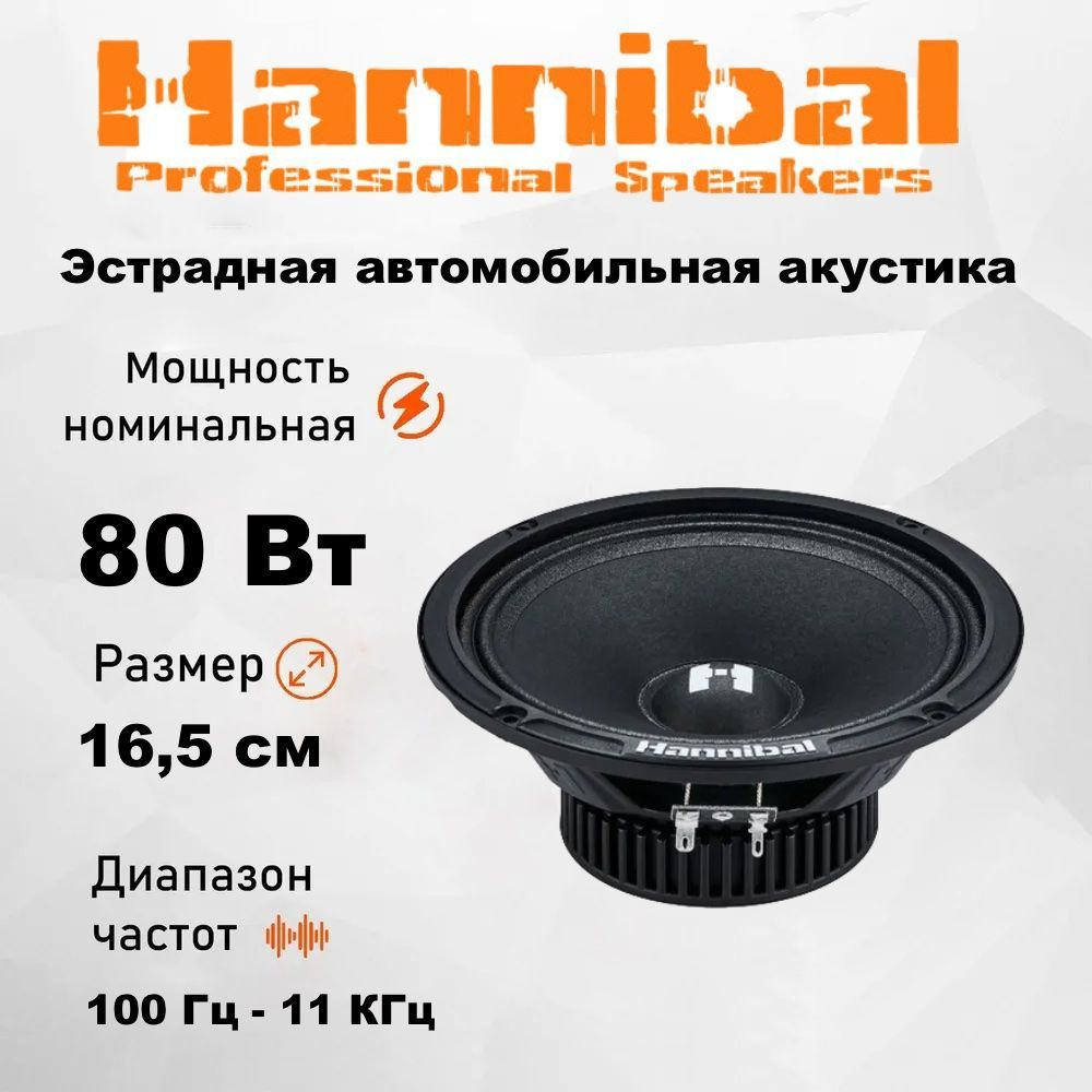 Среднечастотная автомобильная акустика Alphard Hannibal HM-6E / Колонки  автомобильные 16,5 см - купить по выгодной цене в интернет-магазине OZON,  гарантия 12 месяцев (1181038365)