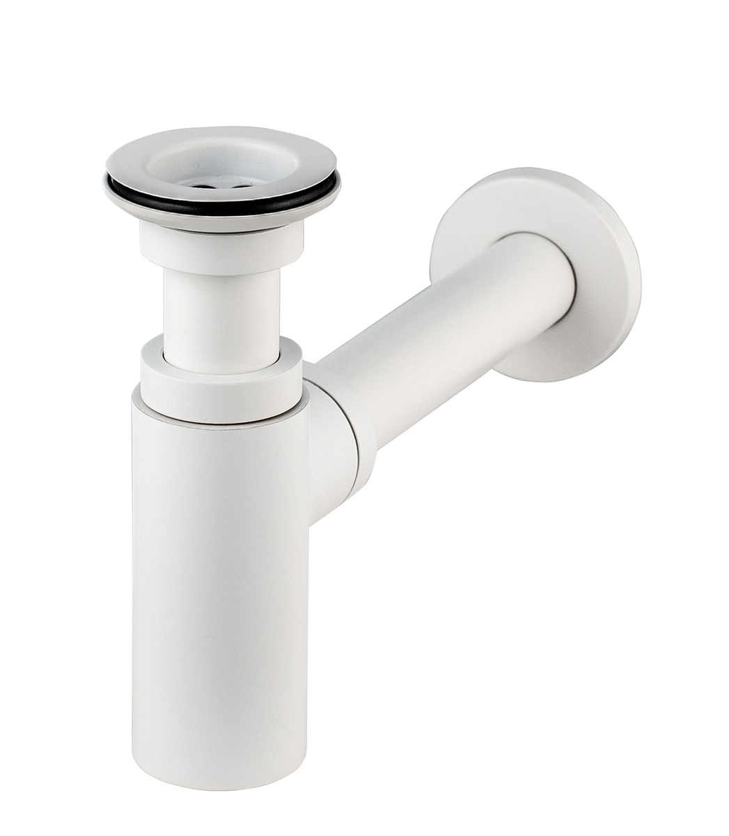 Сифон для раковины ЛИНЕИС WIRQUIN с выпуском латунь матовый белый ...