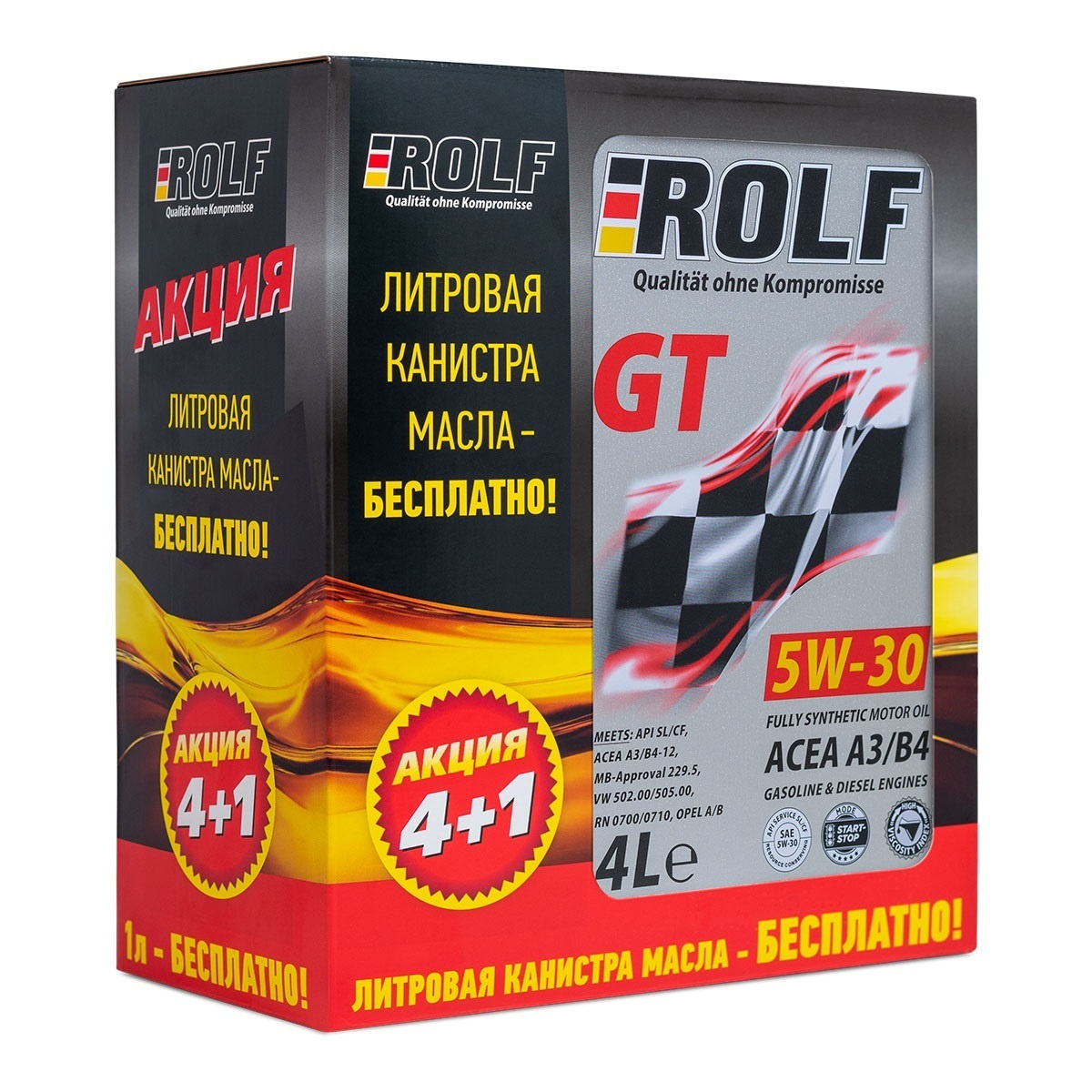 Моторное масло ROLF GT 5W-30 Синтетическое 5 л -  в интернет .
