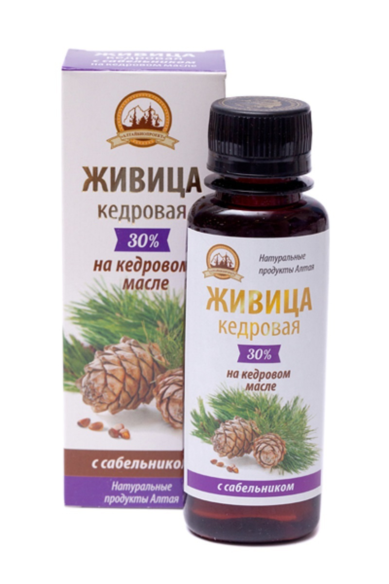 Живица кедровая на кедровом масле 30% с сабельником, АлтайБиоПроект ...