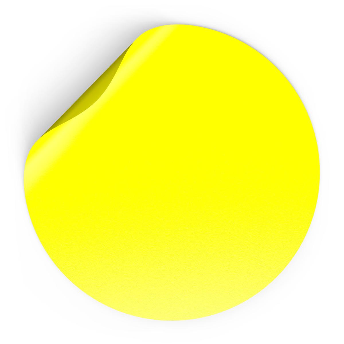 Желтая сигнальная круглая наклейка 