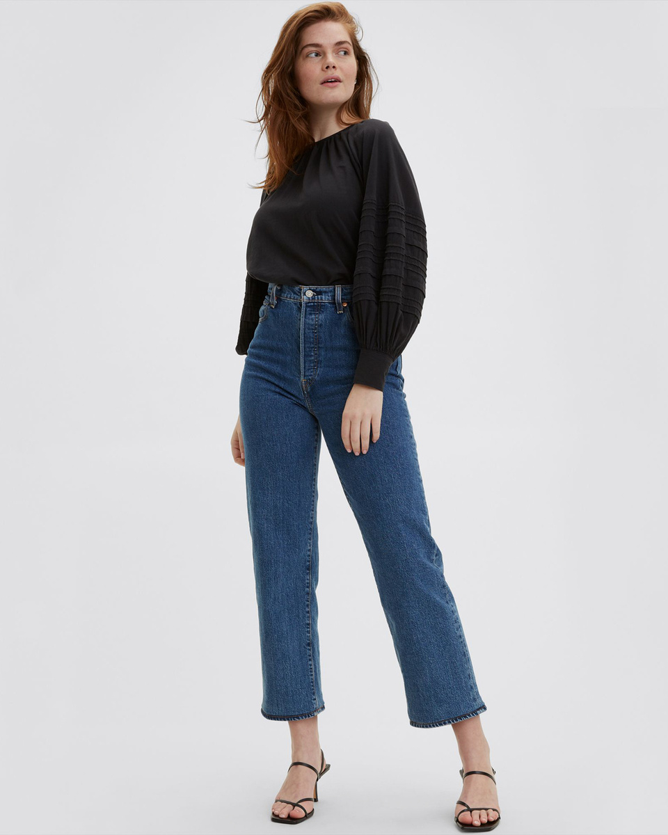 levi's ribcage straight crop