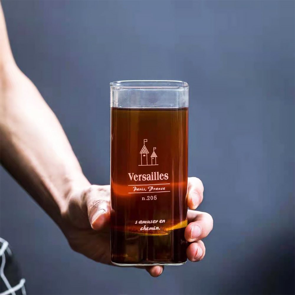 KIMBERLY Термостойкий стеклянный квадратный стакан "VERSAILLES", 350 мл  #1