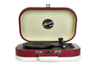Виниловый проигрыватель Alive Audio VINTAGE виниловых дисков, дизайнерский винтаж чемоданчик для пластинок ретро винила, красный. Спонсорские товары