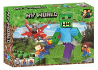 Конструктор пластиковый Битва с Зомби-великаном / 180 деталей / Развивающие игрушки для девочек и мальчиков / Подарок ребенку / Не является брендом Лего и Майнкрафт. Спонсорские товары