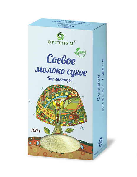 Соевое молоко сухое ОРГТИУМ, 100 гр - 1 упаковка - купить с доставкой ...