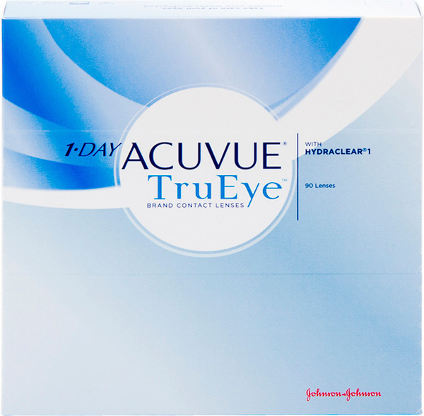 Линзы контактные однодневные Acuvue TruEye, 90 шт -2 Радиус кривизны 8. ...