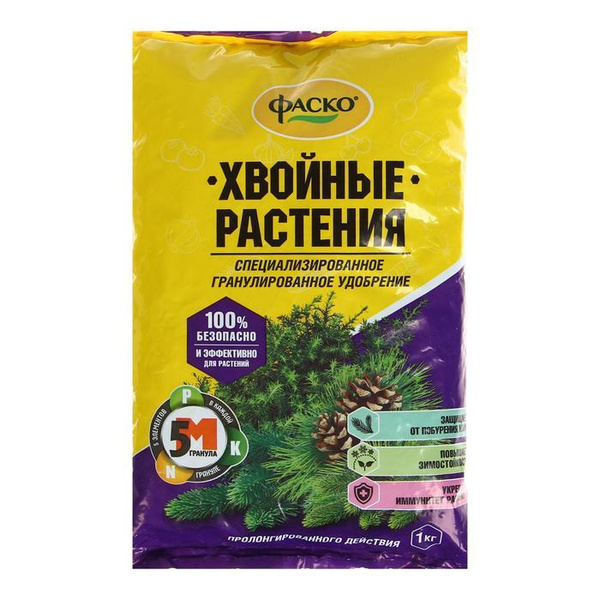 Удобрение сухое Фаско 5М минеральное для Хвойных растений ...