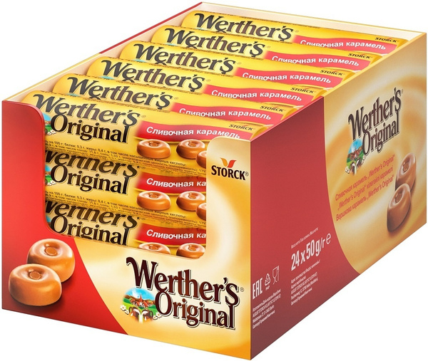 Характеристики Леденцы Werthers Original, сливочная карамель, 50 г х 24 ...