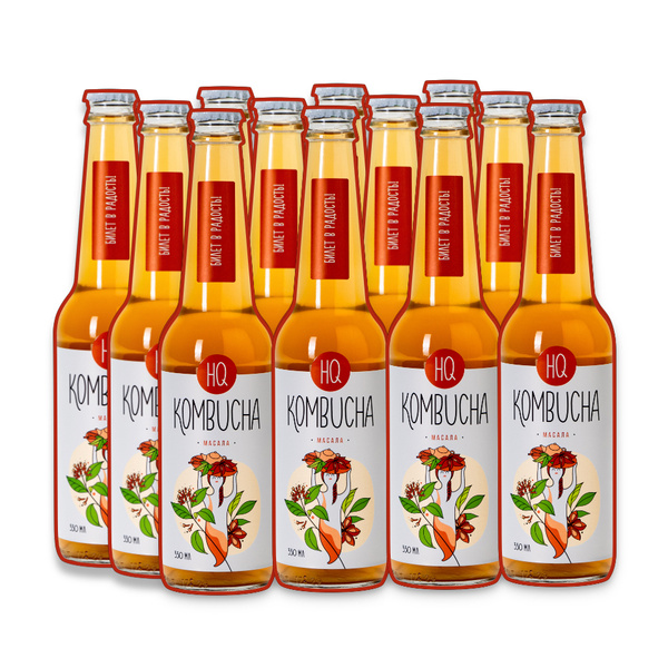 HQ Kombucha / Напиток Комбуча "Масала", ящик 12 бутылок - купить с ...