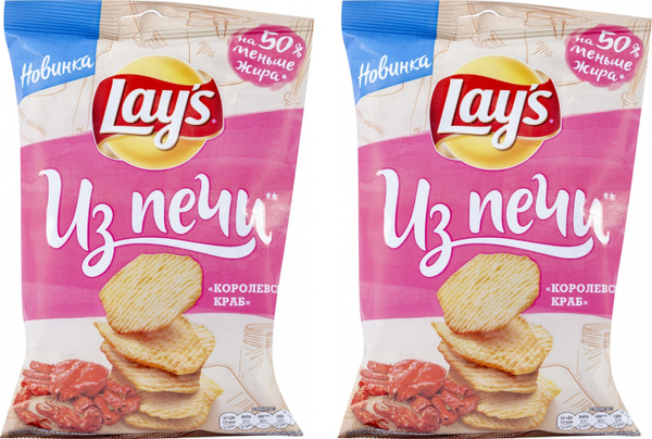 Чипсы Lay's Из печи Королевский краб 85 г (комплект из 2 шт) - купить с ...