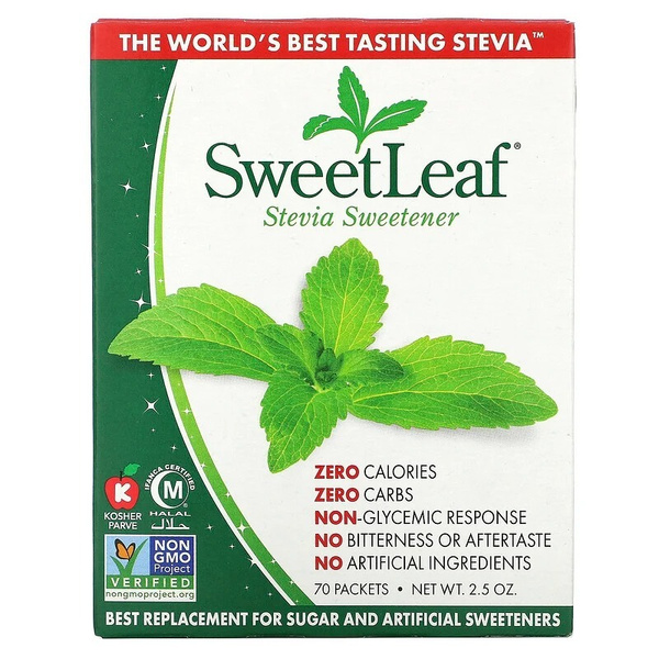 Wisdom Natural, SweetLeaf, Природный заменитель сахара стевия, 70 ...