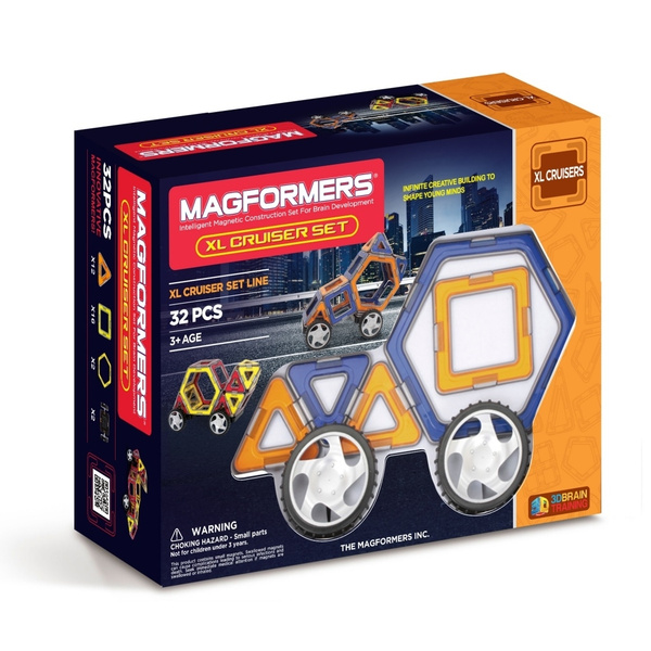 Magformers Магнитный конструктор XL Cruiser Set цвет синий оранжевый ...