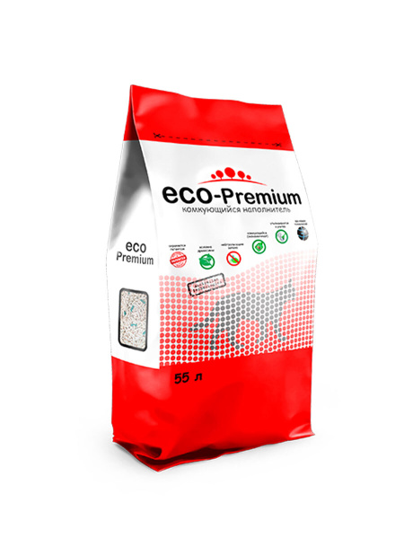 Наполнитель для кошачьего туалета eco premium 55л