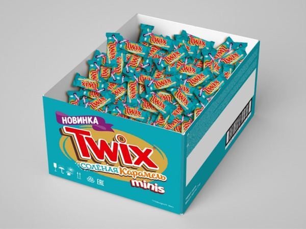 Шоколадные конфеты Twix Minis Соленая карамель, 2,7 кг / Печенье ...
