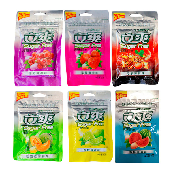 Освежающие леденцы без сахара Lishuang Sugar Free, 6 шт. по 15 гр ...