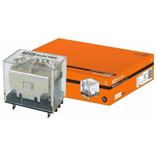 Реле промежуточное РЭК77/4 (4 группы переключающих контактов, 10А, 48В ...